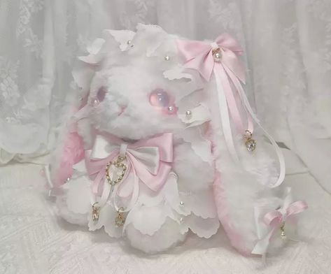 Pearl Bag, Bunny Plush, Teddy Bear, Human, Pink, Design