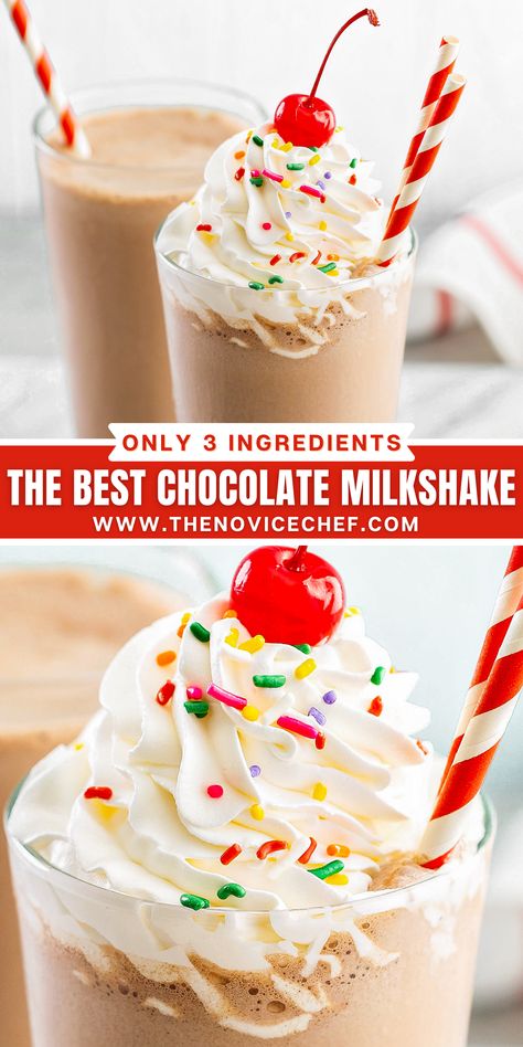 Milkshake Toppings, Best Chocolate Milkshake Recipe, Easy Chocolate Milkshake Recipe, Fruit Milkshake Recipe, Healthy Milkshake Recipes, Chocolate Milkshake Recipe, Chocolate Shake Recipe, Yummy Milkshake Recipes, Milkshake Recipe Easy