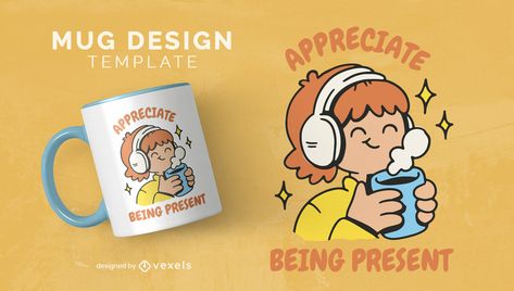 Woman With Headphones, Volleyball Illustration, Make Your Own Mug, Power Hour, Slide Presentation, Being Present, Appreciation Quotes, Presentation Design Template, Mascot Logo