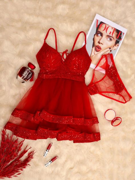 Nighty For Honeymoon, Easy Sew Dress, Red Lace Lingerie, Indian Dresses For Women, Couple Wedding Dress, Pajama Fashion, Victoria Secret Outfits, Sleepwear Fashion, Honeymoon Outfits