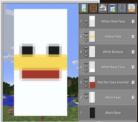 Banderas Chicken Banner Minecraft, Mincraft Idea Flag, Duck Banner Minecraft, Minecraft Banner Ideas Step By Step, Minecraft Bedrock Banner Designs, Lmanburg Flag Minecraft Banner, Lmanburg Flag Minecraft Banner Tutorial, Banner Designs Minecraft, Mincraft Baners