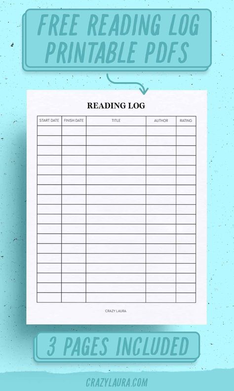 Whether you're looking for a free reading log printable to help the kids with their summer reading or you want a simple sheet for yourself, these reading trackers and book logs will help you keep track of it all. Download the free PDF sheets with 3 different layouts! Kids Habit Tracker, Book Review Printable, Book Logs, Reading Journal Printable, Reading Incentives, Reading Log Printable, Habit Tracker Printable, Book Log, Reading Tracker