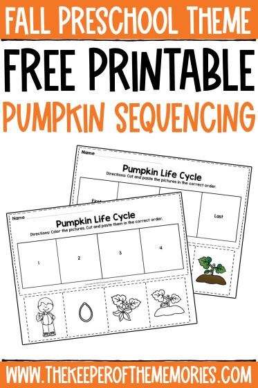 Use these Free Printable Pumpkin Life Cycle Sequencing Worksheets to practice life cycles, sequencing, and fine motor skills with your preschoolers and kindergartners. Grab your no-prep printable sequencing worksheets today! #pumpkin #lifecycle #fall Life Cycles Preschool, Apple Picking Fall, Autumn Preschool Theme, Fall Lesson Plans, Pumpkin Life Cycle, Thanksgiving Worksheets, Life Cycles Activities, Sequencing Worksheets, Improve Reading Comprehension