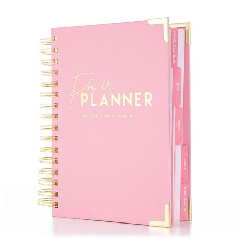 Monthly Manifestation, Organizer Notebook, Planner Content, Spiral Planner, Content For Instagram, Business Product Ideas, Pink Planner, Pink Notebook, Daily Journaling