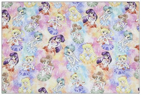 Cartoon Sailor Moon Cotton Fabric Printed Plain Sewing Cloth Fabrics 43Inch x 1/2 Yard Crafting Decor, Sewing Clothes, Sailor Moon, Hong Kong, Printing On Fabric, Cotton Fabric, Etsy Gift Card, Yard, Moon