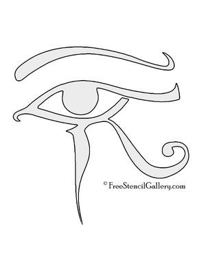 Egyptian Eye of Horus Stencil Egyptian Eye Drawing, Tattoos Egypt, Eye Horus, Egyptian Eye Tattoos, Horus Tattoo, Egyptian Eye Of Horus, Egyptian Drawings, Egyptian Pattern, Egyptian Tattoo Sleeve