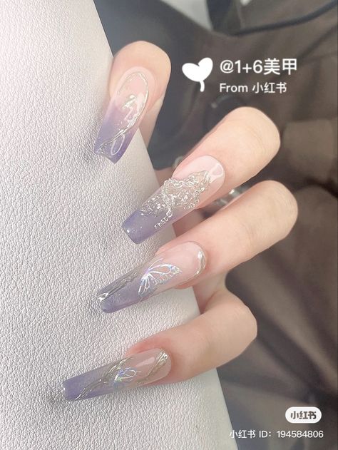 Purple Jelly Nails, Nail Sang, Hottest Nail Trends, Trendy Nail Designs, Nail Looks, Graduation Nails, Asian Nails, Nail Room, Nail Box