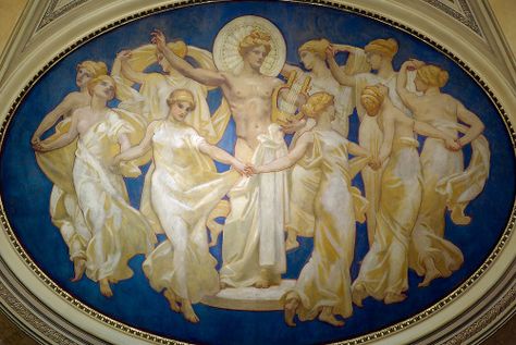 Apollo and the Muses  John Singer Sargent (1921) Museum of Fine Arts, Boston MA Apollo And The Muses, The Muses, Rennaissance Art, Greek Mythology Art, Greek And Roman Mythology, John Singer Sargent, Inner Goddess, Mythology Art, Greek Art