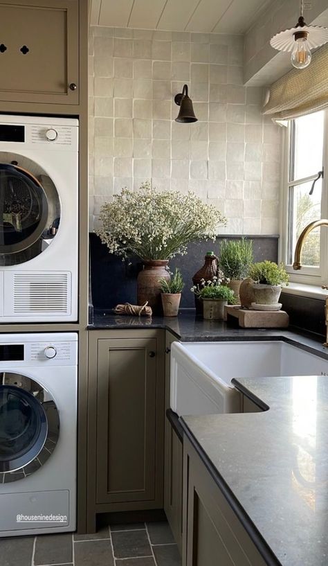 Remodel Laundry Room, Cottage Laundry, Laundry Reno, Cottage Laundry Room, Bathroom Finishes, Awesome Kitchens, Tiny Laundry, Dreamy Kitchens, Laundry Ideas