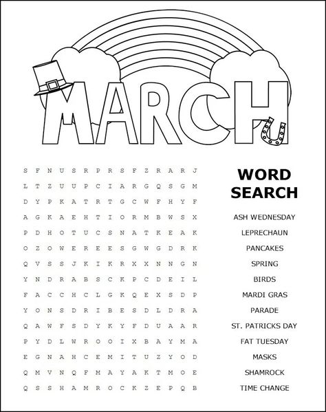 Printable March Word Search March Word Search, March Worksheets, Weather Esl, Makers Space, Word Puzzles For Kids, Free Word Search Puzzles, Kids Word Search, Storytime Ideas, Free Word Search