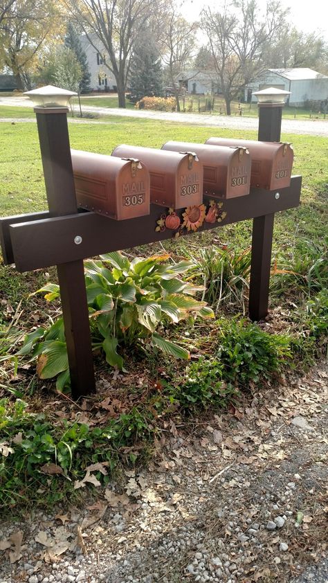 Multiple Mailboxes Ideas, Group Mailbox Ideas, Cluster Mailbox Ideas, Multiple Mailbox Post Ideas Diy, Multiple Mailbox Ideas, Multiple Mailbox Post Ideas, Double Mailbox, Double Mailbox Post, Mailbox Holder