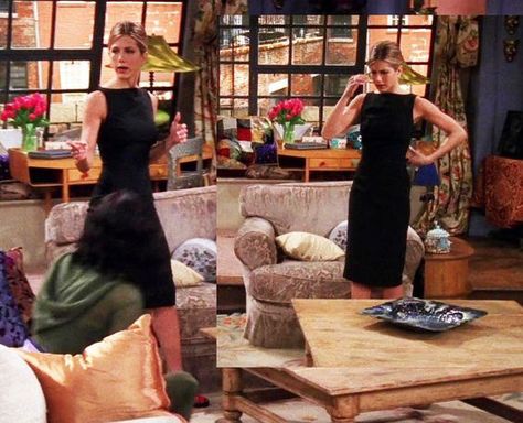 27 Of Rachel Green's Outfits That Prove She Was (And Still Is) A Fashion Icon Rachel Green Black Dress, Green Black Dress, Rachel Outfits, Estilo Rachel Green, Rachel Green Style, Rachel Green Outfits, Rachel Friends, Friends Outfit, Friends Outfits