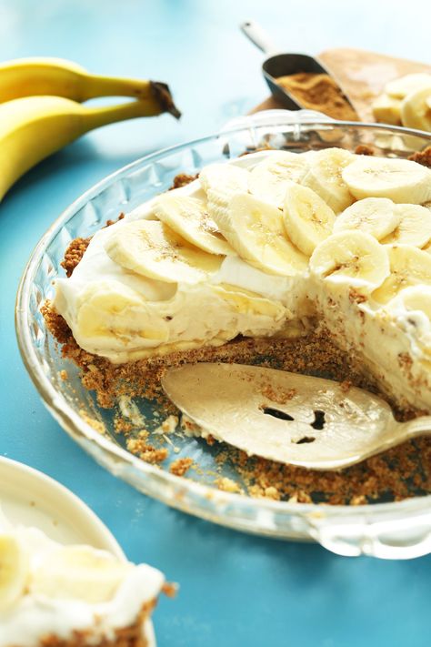 Vegan Cream Pie, Banana Recipe, Gluten Free Crust, Vegan Cream, Cream Pie Recipes, Desserts Vegan, Banana Cream Pie, Vegan Banana, Banana Cream