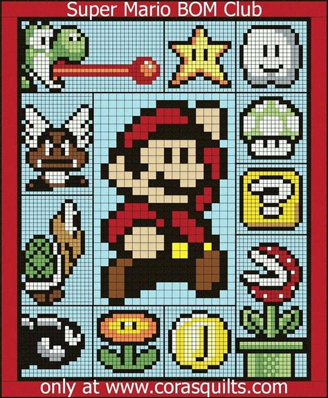 Mario chart Mario Blanket, Mario Quilt, Crochet Mario, Mario Crochet, C2c Patterns, Motifs Perler, Pixel Crochet, C2c Crochet, Super Mario Brothers