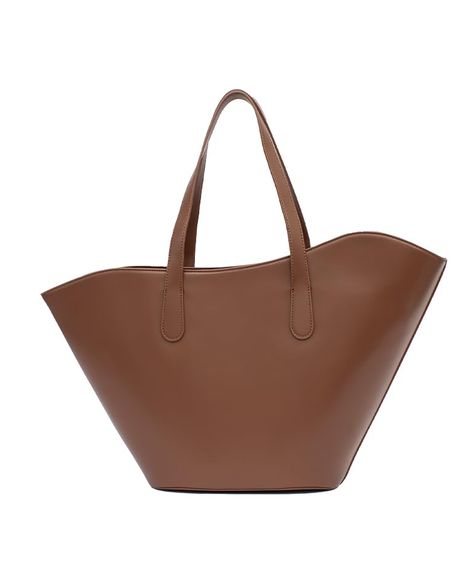 PRICES MAY VARY. | Material | Crafted from high-quality, durable vegan leather, this bag is designed to withstand the rigors of daily use while maintaining its elegant appearance. | Design | Featuring an all new Tulip Style design, the bag offers a contemporary look with a unique twist. Its sleek lines and minimalist aesthetic make it suitable for any occasion. | Spacious Interior | The tote is very spacious, with ample room to carry all your belonging like wallet, phone, makeup kit, tablets, la Work Purse, Etsy Promotion, Unique Handbags, Handbag Essentials, Brown Style, Travel Tote Bag, Vegan Leather Bag, Women Travel, Large Shoulder Bags