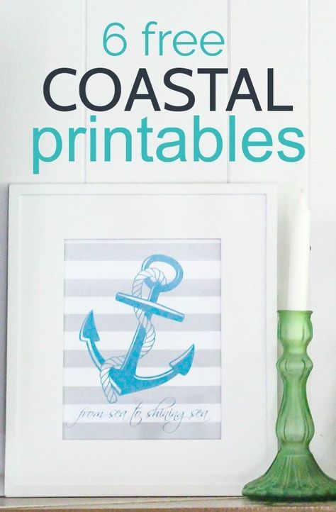 Free Nautical Printables, Nautical Printables, Free Downloadable Prints, Beach Printables, Patriotic Printables, Coastal Blues, From Sea To Shining Sea, Beach Themed Crafts, Free Printable Quotes