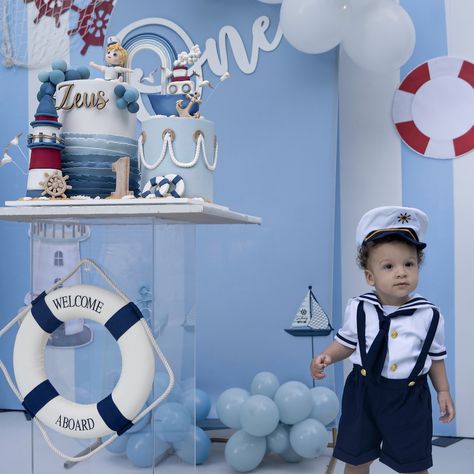 Welcome aboard 🚢 sharing some photos from 👶🏻 Zeus ⚡️ 1️⃣ birthday bash! Can’t believe how much our ray of light has grown—he’s filled our lives with so much joy and love. We went with a fun sailor ⚓️ theme for our little adventurer, who’s always diving into life with endless energy. We’re so lucky to have him in our family, and his special day was filled with so many sweet moments. Cheers to more adventures with our marine explorer, Zeus! 🐾🌊✨ #FirstBirthday #Zeus #GlamDapperFamily #sailorthem... Sailor Themed Birthday Party, Sailor Theme Party, Sailor Birthday Party, Sailor Birthday, Sailor Party, Sailor Theme, More Adventures, Ray Of Light, Party Goodies