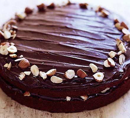 Mocha hazelnut cake Hazel Nut, Chocolate Hazelnut Cake, Nut Cake, Mocha Cake, Chocolate Torte, Hazelnut Cake, Mutton Recipes, Bbc Good Food, Cake Day