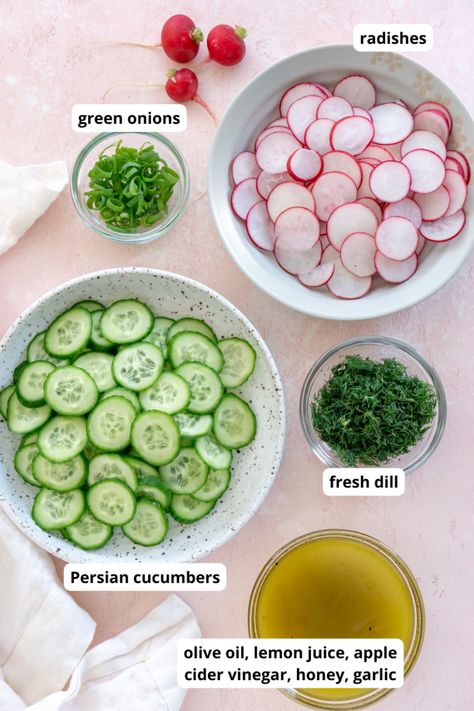 Dishes With Radishes, Pickled Radish Salad, Spring Radish Salad, Pear And Radish Salad, Spinach And Radish Salad, Cucumber Recipes Dinner, Radish Snack Ideas, Meals With Radishes, Recipe With Radishes