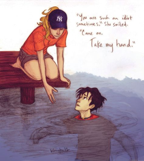 Percabeth <3 Percy Jackson Annabeth Chase, The Last Olympian, Achilles Heel, Percy And Annabeth, Seaweed Brain, Percy Jackson Fan Art, Percy Jackson Memes, Percy Jackson Art, Annabeth Chase