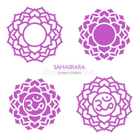 Sahasrara, crown chakra symbol. Colorful mandala. Vector illustration. Design royalty free illustration Crown Chakra Symbol, Chakra Symbols, Colorful Mandala, Mandala Vector, Free Illustration, Vector Illustration Design, Crown Chakra, Mandala Coloring, Free Illustrations