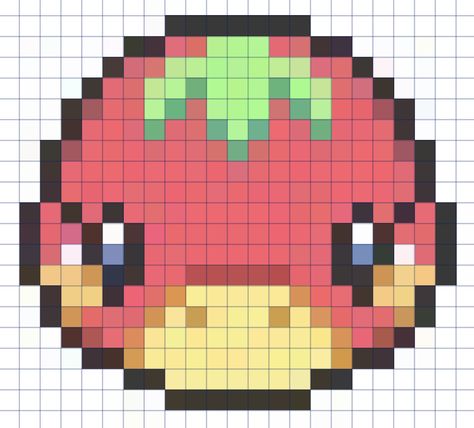 Acnh Perler Bead Patterns, Animal Crossing Pixel Art Grid, Ketchup Animal Crossing, Pixel Art Animal Crossing, Animal Crossing Pixel Art, Alakazam Pokemon, Pixel Grid, Hama Art, Melty Bead Patterns