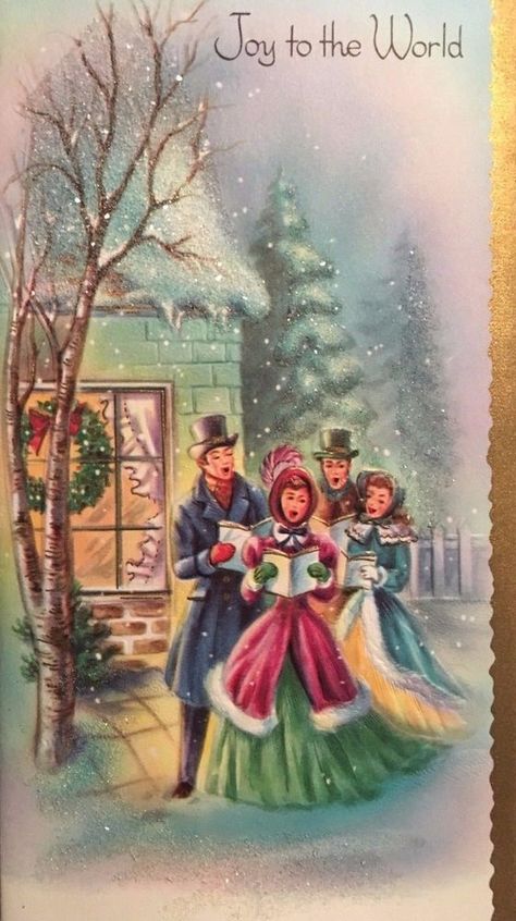 🎄🎄🎄🎄🎄🎄🎄🎄🎄 Christmas Carolers, Retro Christmas Cards, Vintage Christmas Images, Old Christmas, Old Fashioned Christmas, Christmas Memory, Antique Christmas, Christmas Scenes, Victorian Christmas