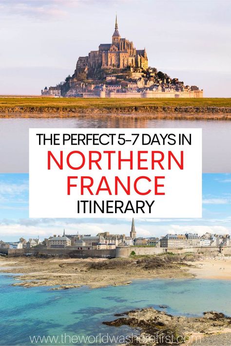 This northern France itinerary will outline how to spend up to a week exploring the gorgeous cities and towns in the north of this beautiful and historic country. Beaches Of Normandy, D Day Beach, France Itinerary, Normandy Beach, Northern France, European Vacation, European Destinations, Visit Europe, Nice France