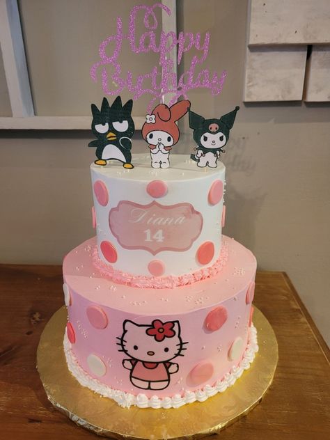 Dessert Business Ideas, Kitty Birthday Theme, Bolo Da Hello Kitty, Hello Kitty And Spiderman, Hello Kitty Birthday Theme, Hello Kitty Cakes, Dessert Business, Kitty Birthday Cake, Hello 20