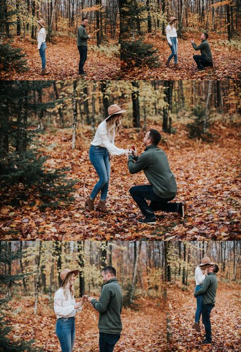 Outdoor Fall Proposal Ideas, Fall Proposal Outfits For Her, Thanksgiving Proposal, Fall Proposal Pictures, Fun Proposal Ideas, Boho Proposal Ideas, Fall Proposal Ideas Engagement, Autumn Proposal, Nature Proposal Ideas