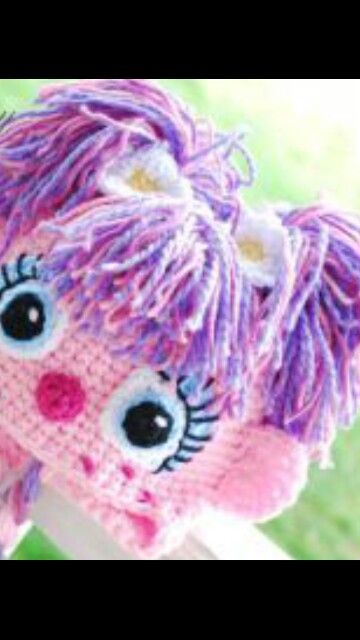 Doll hat Angel Hat, Crochet Characters, Crochet Animal Hats, Crocheted Stuff, Girls Hats, Monster Hat, Abby Cadabby, Crochet Wearables, Crochet Kids Hats