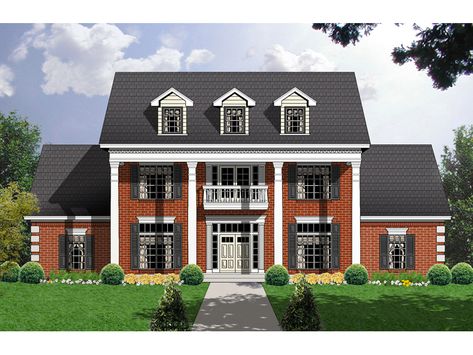 Carley Point Georgian Home  from houseplansandmore.com Georgian Colonial, Neoclassical House, Southern Colonial, Colonial Style House Plans, Southern Style House Plans, Southern House Plan, Colonial House Plans, Southern House, Southern Design