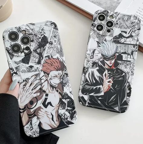 Yuji Megumi, Gojo Yuji, Megumi Nobara, Iphone Cartoon, Anime Crafts Diy, Diy Phone Case Design, Anime Crafts, Anime Merchandise, Iphone Accessories