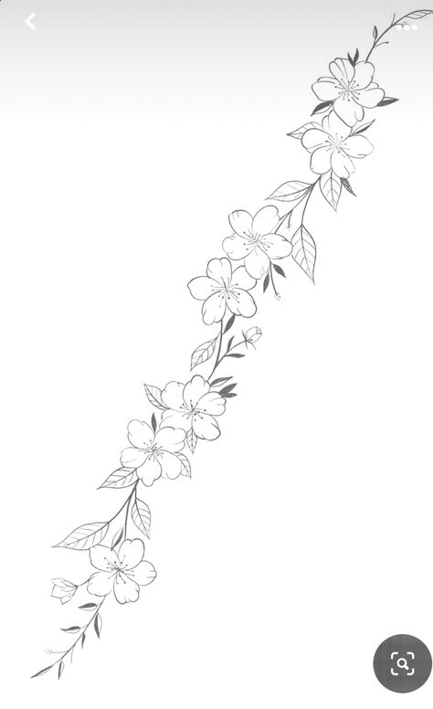 Vertical Floral Tattoo, Wild Flower Vine Tattoo, Wrap Around Shoulder Tattoo, Flower Vine Tattoos, Ink Tattoo Design, Red Tattoo Ideas, Red Ink Tattoo, Flower Spine Tattoos, Wrap Around Tattoo