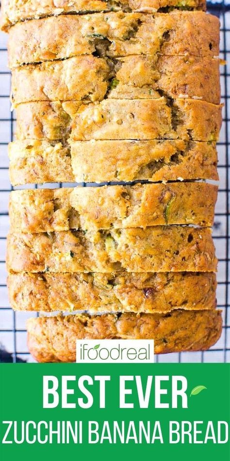 Recipes Banana Bread, Zucchini Banana Bread Recipes, Zucchini Recipes Dessert, Best Zucchini, Zucchini Banana, Recipes Banana, Zucchini Banana Bread, Fruit And Veggies, Bread Maker Recipes