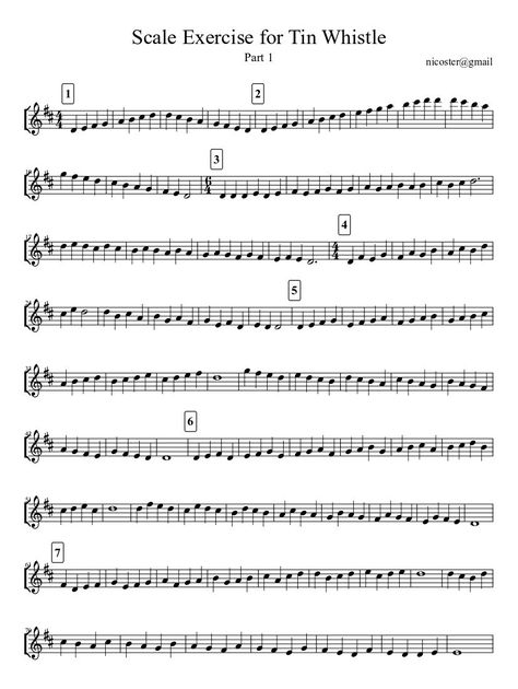 Print and download in PDF or MIDI Scale Exercise for Tin Whistle. Scale Exercise for Tin Whistle Irish Tin Whistle, Tin Whistle Songs, Flute Exercises, Learn Flute, Dizi Flute, Tin Whistle Sheet Music, Penny Whistle, Irish Flute, Flute Lessons