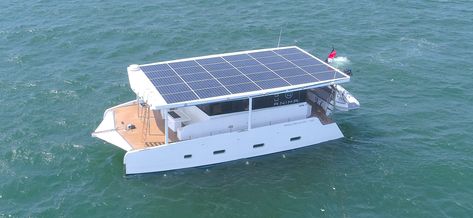 This $500,000 electric yacht can cross oceans on just battery and solar power Electric Yacht, Rain Catchment System, Solar Yacht, Catamaran Yacht, Hubble Images, Electric Boat, Solar Roof, Solar Power System, Yacht For Sale