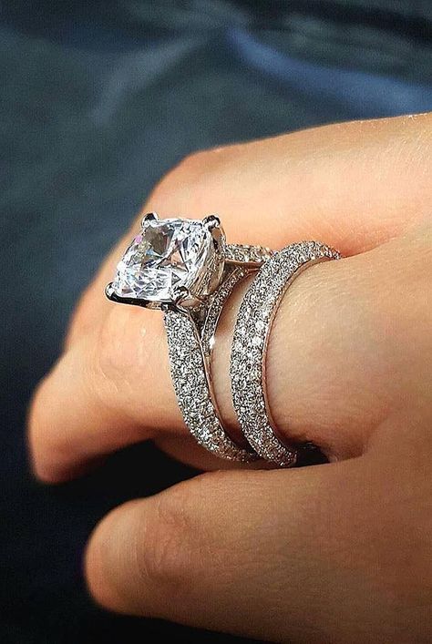 خواتم خطوبة, Cut Rings, Diamond Engagement Rings Cushion, Custom Wedding Rings, Diamond Engagement Wedding Ring, Wedding Rings Halo, Engagement Wedding Ring Sets, Wedding Rings Solitaire, Wedding Rings Unique