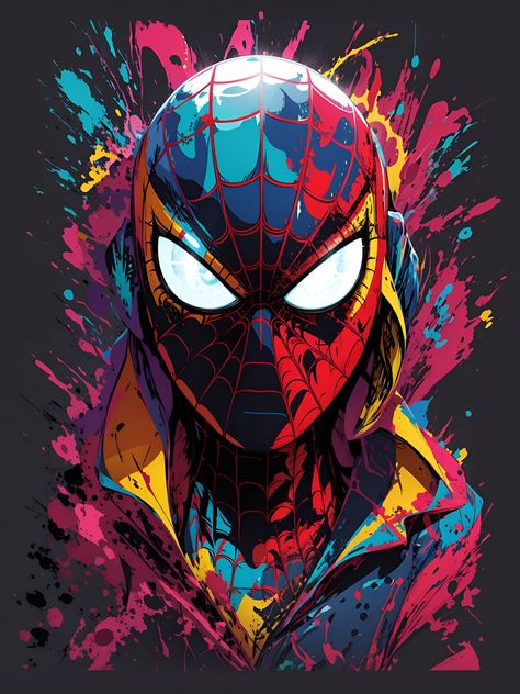 Spidey Aesthetic, Make Your Own Superhero, Bedroom Idea, Glitch Art, Miles Morales, Spiderman Art, Superhero Art, Amazing Spiderman, Marvel Art