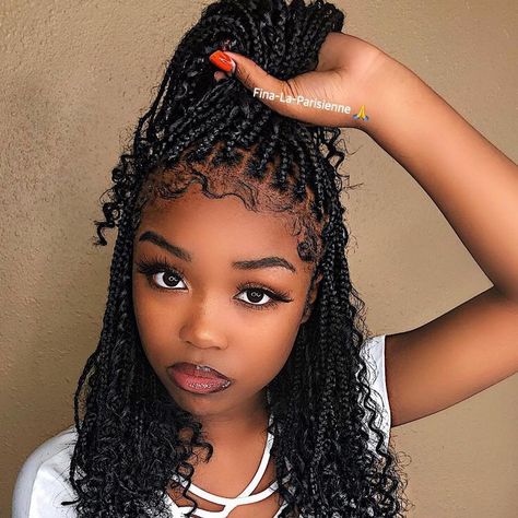 Xtrend 14 Inch Boho Bob Box Braids Crochet Hair With Curly Ends Goddess Box Crochet Braids For Black Women Box Crochet Braids, Boho Bob Box Braids, Crochet Braids For Black Women, Braid Hair Dos, Bob Box Braids, Boho Bob, Box Crochet, Box Braids Crochet, Bob Braids Hairstyles