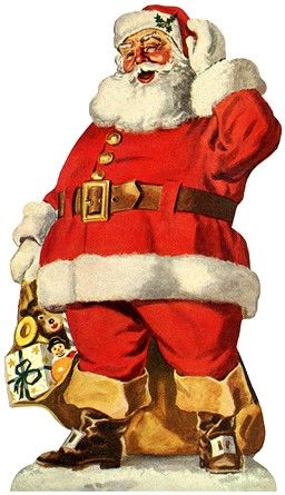 Christmas Santa Vintage Art!                                                                                                                                                      More Santa Claus Pictures, Images Noêl Vintages, Santa Klaus, Santa Claus Images, Japan Illustration, Santa Pictures, Vintage Christmas Images, Christmas Tablescape, Santa Claus Is Coming To Town