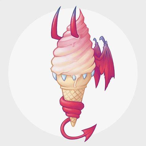 Monster Ice Cream, Ice Monster, Chibi Food, Bad Drawings, Creativity Ideas, Japan Tattoo Design, Cute Food Drawings, D&d Dungeons And Dragons, Ice Creams