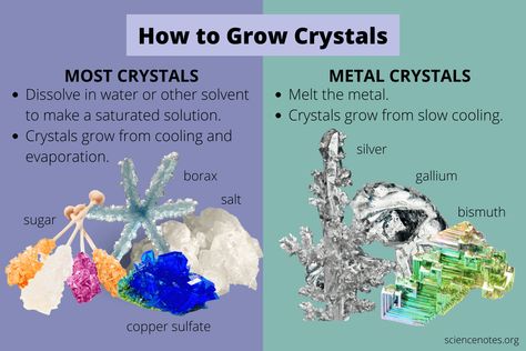 How to Grow Crystals - Science Notes and Projects Diy Crystal Growing, How To Grow Crystals, Diy Crystal Crafts, Grow Crystals, Winter Stem, Winter Stem Activities, Grow Your Own Crystals, Borax Crystals, Growing Crystals