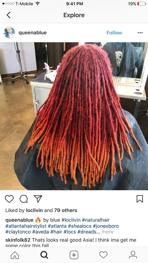 Red Locs, Hair Locs, Red Ombre Hair, Beautiful Dreadlocks, Red Ombre, Crimson Red, Ombre Hair, Curly Hair Styles Naturally, Red Brown