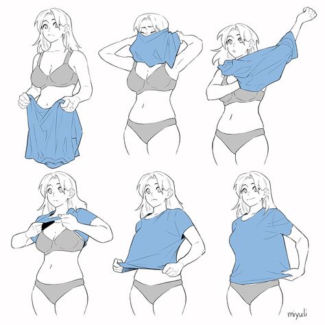 Clothes Animation, Morgana And Oz, Shirt Reference, Creative Poses, Different Poses, 캐릭터 드로잉, Figure Drawing Reference, 영감을 주는 캐릭터, Anatomy Art