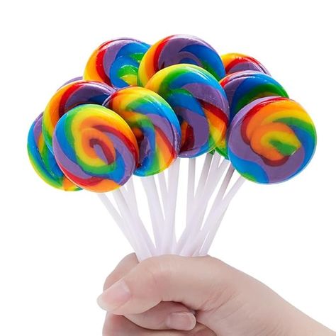 Amazon.com : LIDATREE 1.5" Swirl Lollipop, Rainbow Lollipops Individually Wrapped Bulk 40 Pack, Kid's Lollipops Candy for Birthday, Mixed Fruit Flavor 40 Pack : Grocery & Gourmet Food Rainbow Baking, Swirl Lollipop, Rainbow Lollipops, Swirl Lollipops, Lollipop Candy, Mixed Fruit, Bake Sale, Fruit Flavored, Gourmet Food