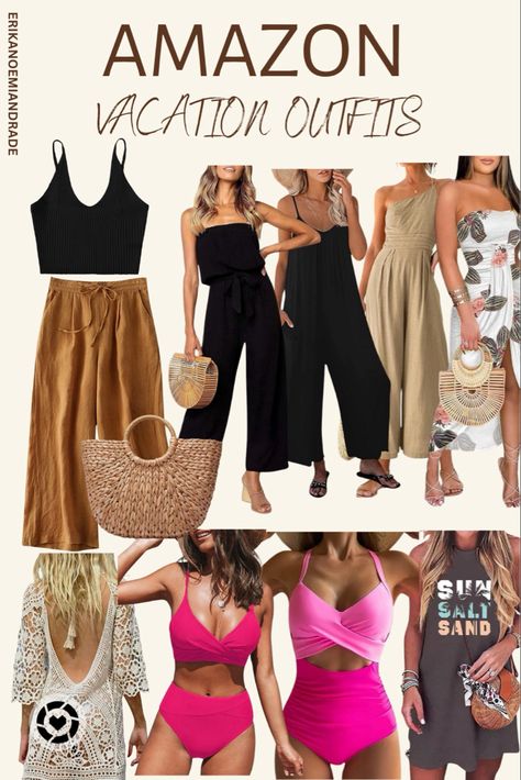 Beach resort outfits Woman Vacation Outfits, Puerto Rico Outfits What To Wear Vacation, Panama Style Outfits, Beach Nightlife Outfit, Mexico Beach Outfits Vacation, Florida Resort Outfits, Havana Cuba Outfits, Women Vacation Outfits Beach, Women’s Tropical Vacation Outfits