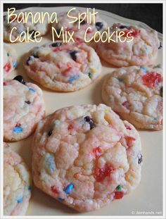 Banana Cake Mix, Instant Banana Pudding, Split Cake, Banana Split Cake, Funfetti Cake Mix, Cake Mix Cookie, Cake Mix Cookie Recipes, Cookie Brownie Bars, Fairy Cake