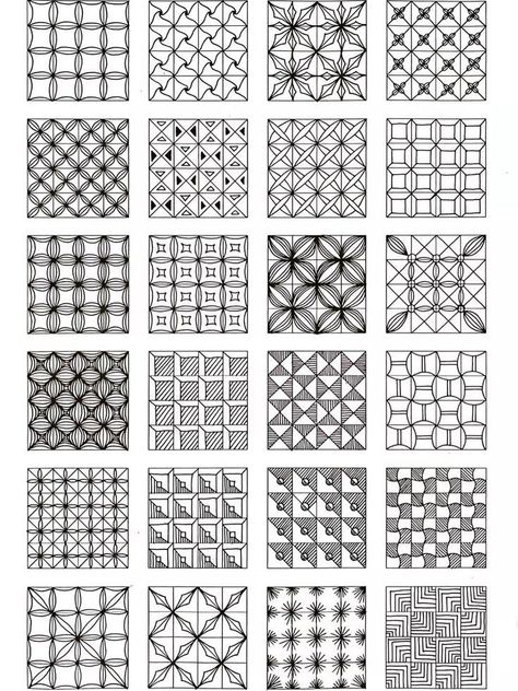 Symetrical Drawings Lines, Pattern Ideas Drawing, Fun Patterns To Draw, Straight Lines Pattern, Random Patterns Drawing, Zantangle Art, Geometric Shapes Drawing, Doddle Art, Line Doodles