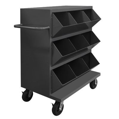 Durham Manufacturing Mobile Storage Shelving Unit Slope Design, Bin Rack, Industrial Workbench, Storage Bins Organization, Equipment Storage, Shelving Racks, Steel Cabinet, Mobile Storage, Industrial Storage